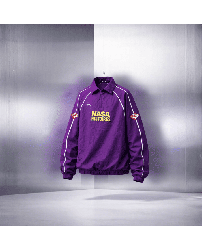 CHAQUETA LA PIEL FLOR MORADA