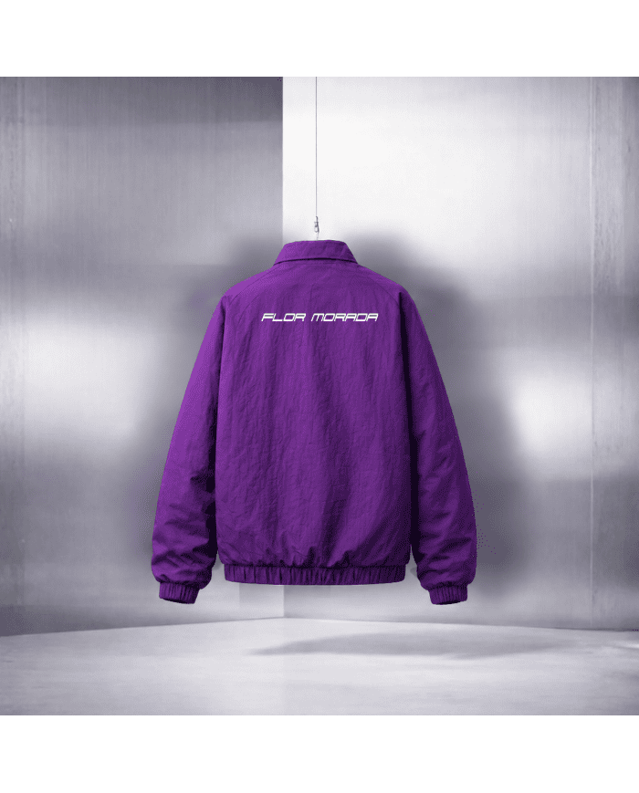 CHAQUETA LA PIEL FLOR MORADA