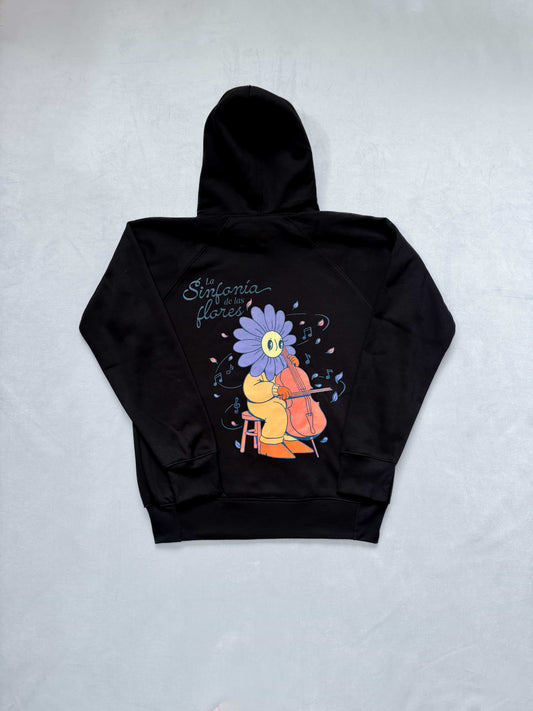 Hoodie flor violonchelo